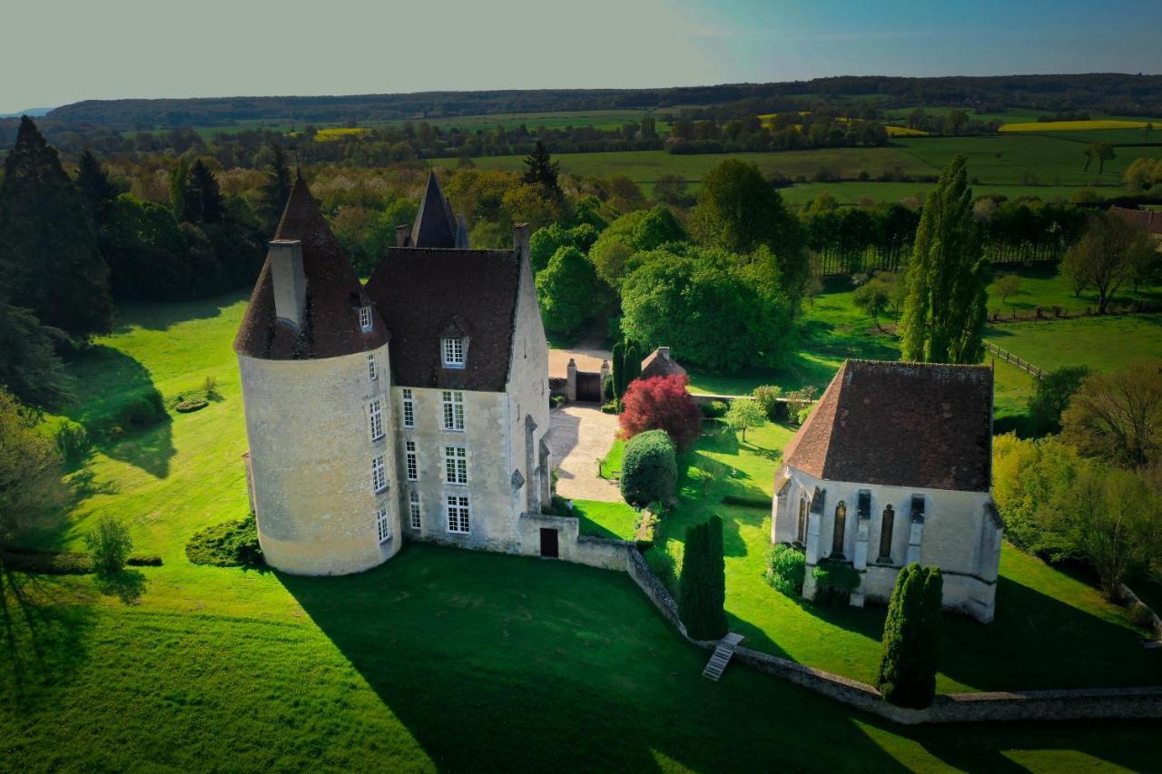 Chambre Jaune Manoir De La Vove Perche Bed & Breakfast Corbon  Bagian luar foto